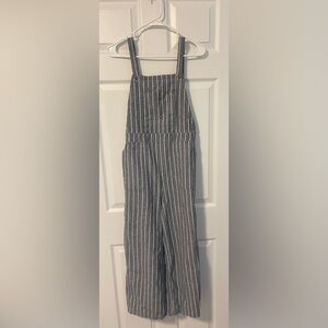 Striped Grey Wide-Leg Jumpsuit